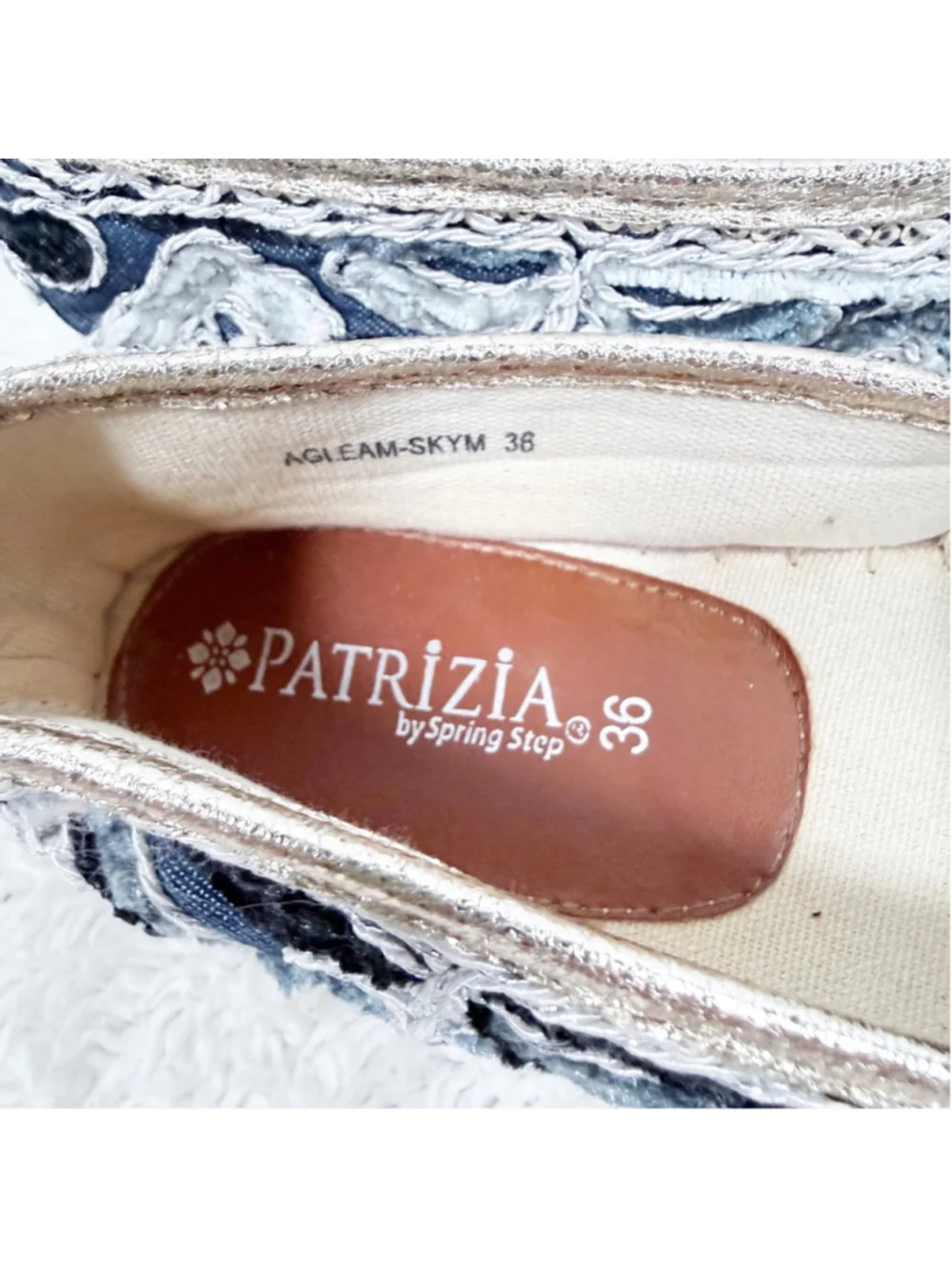 Patrizia Spring Step Agleam Sequin Embroidered Espadrilles Shoes Size 36 US 5.5